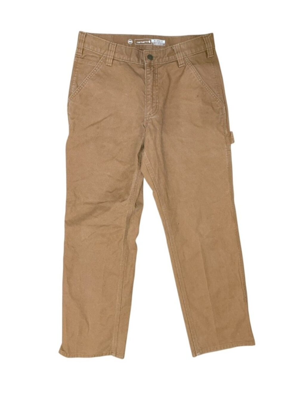 Carhartt Carpenter Work Pants 31x30 Brown Relaxed Fit BN3279-M Rugged Flex IRR